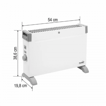 home Konvektor,električna panel grijalica sa ventilatorom, 2000W - FK343 TURBO
