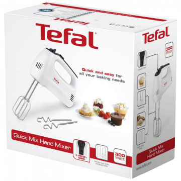 Tefal Ručni mikser, 300 W, 5 brzina + turbo, Quick Mix - HT310138