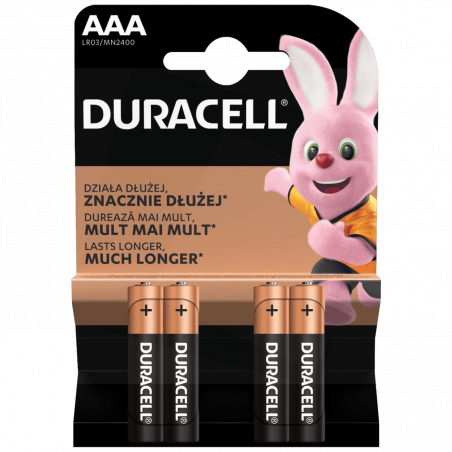 Duracell Baterija alkalna, AAA, 1,5 V, blister 4 kom. - Micro AAA B4