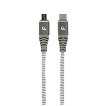 USB 2.0 kabl Premium cotton braided USB Type-C to micro-USB charging & data cable, 1.5 m, CC-USB2B-CMMBM-1.5M