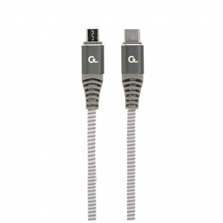 USB 2.0 kabl Premium cotton braided USB Type-C to micro-USB charging & data cable, 1.5 m, CC-USB2B-CMMBM-1.5M