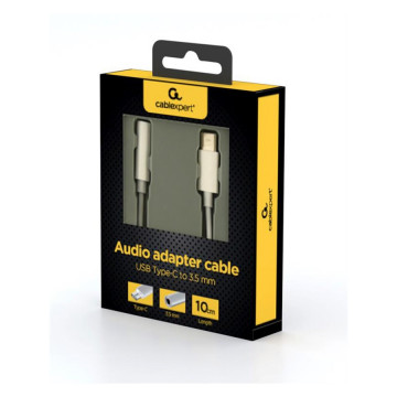 Audio adapter GEMBIRD A-CM-3.5F-01, USB type-C plug to stereo 3.5 mm
