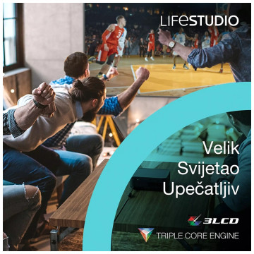 Projektor Epson Lifestudio Pop EF-61W. 3LCD.Laser Full HD. Android TV. 700 lumena, Sound by Bose, Google TV, prijenosni, Sound b