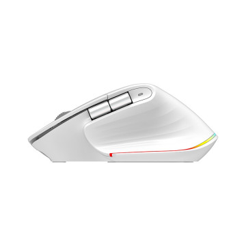 Miš Everest SMW- 178 Handy 2in1 Bluetooth 2,4GHz White Rechargeable 4000 DPI Horizontal/Vertical Wheel Ergonomic RGB Mouse, 4104