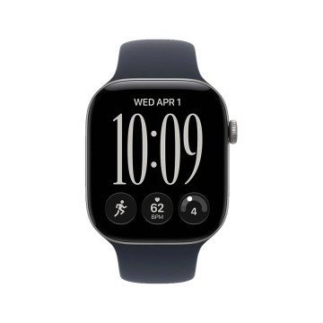 Apple Watch Series 12 46mm Space Grey Aluminium Case with Navy Blue Sport Band – M/L mjej4et/a