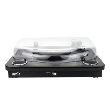 Gramofon UMIE Vintage Turntable BEMOL ,BLACK Music Box 10 W sa BT IN, BT OUT, RCA, USB, 42876