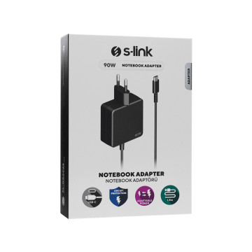 AC ADAPTER punjač za notebok Type-C S-link SL-NBC90 90W 5V3A, 9V3A, 12V3A 15V3A, 20V4,25A, 40561