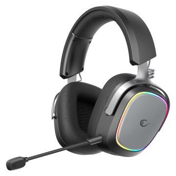 Slušalice sa mikrofonom RAMPAGE RETSU Black/Grey Wireless 2.4G Bluetooth Fabric and Leather Protein Earpad, 42412