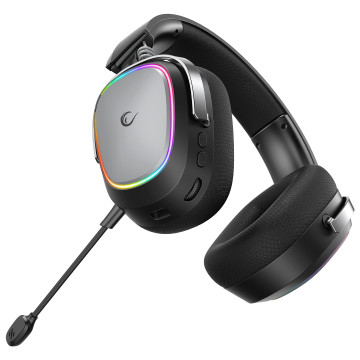 Slušalice sa mikrofonom RAMPAGE RETSU Black/Grey Wireless 2.4G Bluetooth Fabric and Leather Protein Earpad, 42412