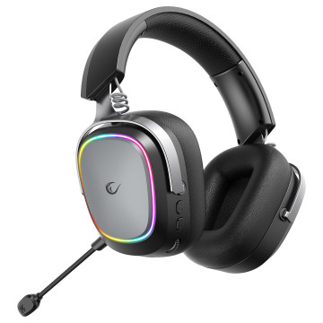 Slušalice sa mikrofonom RAMPAGE RETSU Black/Grey Wireless 2.4G Bluetooth Fabric and Leather Protein Earpad, 42412