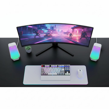 Zvučnici 2.0 gaming Mikado MD-188 2.0 5W*2 Bluetooth White RGB illuminated USB cable USB 5V 5V speaker speaker, 41682