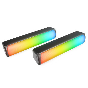 Zvučnici 2.0 gaming Mikado MD-183 2.0 3W*2 Bluetooth Black RGB illuminated USB 3.5mm USB 5V 5V speaker speaker, 40234