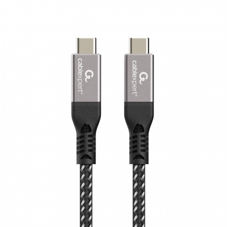 USB USB4 Gen 3×2 kabl 240W, 40 Gbps Type-C to Type-C Power Delivery (PD) charging & data cable, 0.5 m GEMBIRD CCBP-USB4-CMCM240-