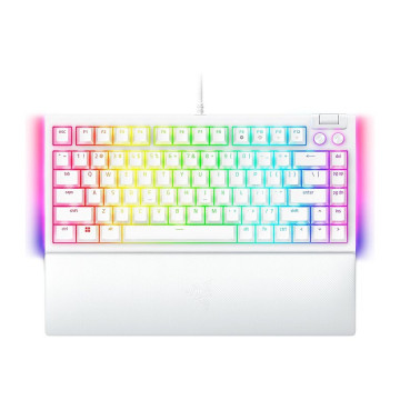 Tastatura Razer BlackWidow V4 75 – Hot-swappable Mechanical Gaming Keyboard – White Edition – US Layout – World Packaging RZ03-0