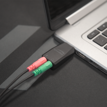 Zvučna kartica SPEEDLINK VIGO USB-C Sound Card, black, SL-880501-BK