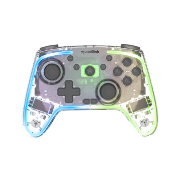 Game Pad SPEEDLINK RAIT NX RGB Gamepad – Wireless/Wired, PC/Android/Switch OLED/Lite, clear transparent, SL-650115-CR