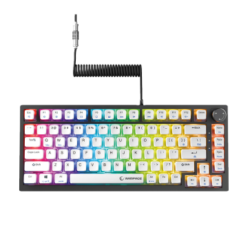 Tastatura gaming RAMPAGE ZENITH PRO Black Hot Swap 8000 Hz Gasket Magnetic RGB Rapid Trigger Gateron Switch US Layout English Dy