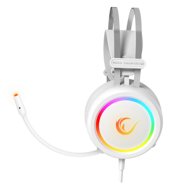 Slušalice sa mikrofonom gaming RAMPAGE STORMY White USB 7.1 Surround Gaming Headset Mic, 37929