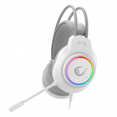 Slušalice sa mikrofonom gaming RAMPAGE RM-K55 Kipchak White RGB Led 7.1 Gaming Headset with Microphone, 42658