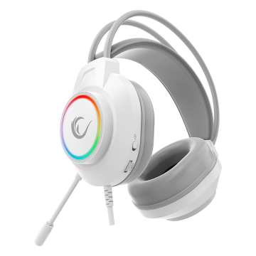 Slušalice sa mikrofonom gaming RAMPAGE RM-K55 Kipchak White RGB Led 7.1 Gaming Headset with Microphone, 42658