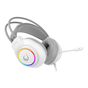 Slušalice sa mikrofonom gaming RAMPAGE RM-K55 Kipchak White RGB Led 7.1 Gaming Headset with Microphone, 42658