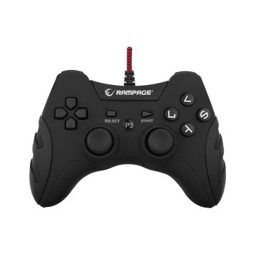 Game Pad gaming RAMPAGE Pulse Wave PS3/PC X INPUT Siyah USB 1.8m Joypad, 40718