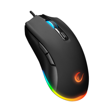 Tastatura + miš gaming RAMPAGE KM-RX7 FORTUNA V2 Rainbow Backlit USB Black Gaming Combo US Layout English Gaming Keyboard 12800 