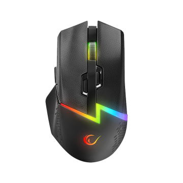 Miš gaming RAMPAGE DROP M3 V2 24000 DPI 3311 Sensor Black RGB Rechargeable Wireless 80 Million Huano Switch Gaming Mouse, 42561