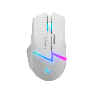 Miš gaming RAMPAGE DROP M3 V2 24000 DPI 3311 Sensor White RGB Rechargeable Wireless 80 Million Huano Switch Gaming Mouse, 42562