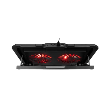 Postolje za notebook gaming Rampage AD-RC12 GAMEZONE Black 2 Fan 2 USB RGB Illuminated 15″-17″ Notebook Cooler Stand, 36323