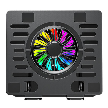 Postolje za notebook riser stand preklopivi rotirajuci, Addison AD-RC36 Steely 360 Degree Fan Fan Fan RGB Light Adjustable Black