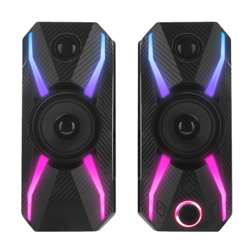 Zvučnici 2.0 gaming RAMPAGE RMS-X5 2.0 Black Multimedia Gaming USB Speaker, 39545
