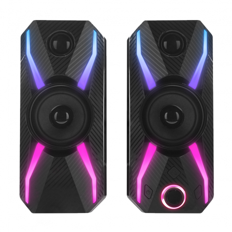 Zvučnici 2.0 gaming RAMPAGE RMS-X5 2.0 Black Multimedia Gaming USB Speaker, 39545