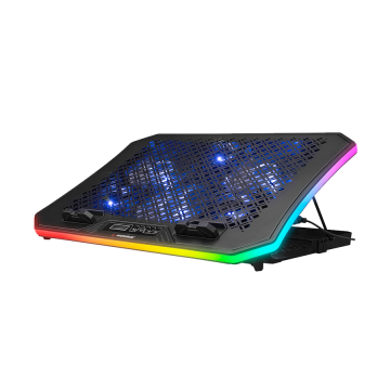 Postolje za notebook gaming Rampage AD-RC34 METAFOR Black 6 Fan RGB Illuminated 10″-19″, 36312