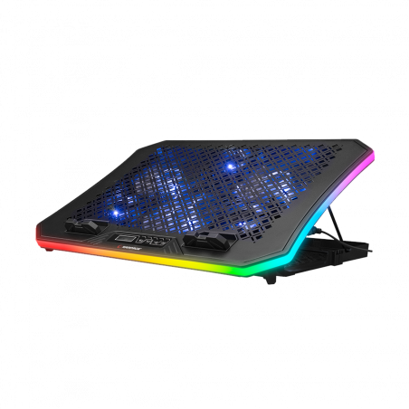 Postolje za notebook gaming Rampage AD-RC34 METAFOR Black 6 Fan RGB Illuminated 10″-19″, 36312