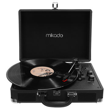 Gramofon Mikado Nostalgia MN-P317 Black Turntable + Rca + Bluetooth Supported Music Box, 22397