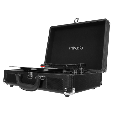 Gramofon Mikado Nostalgia MN-P317 Black Turntable + Rca + Bluetooth Supported Music Box, 22397