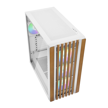 Kućište SHARKOON gaming, Rebel C70G RGB ATX White, ventilator 4x120mm