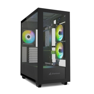 Kućište SHARKOON gaming, Rebel C60 RGB Black ATX, ventilator 4×120