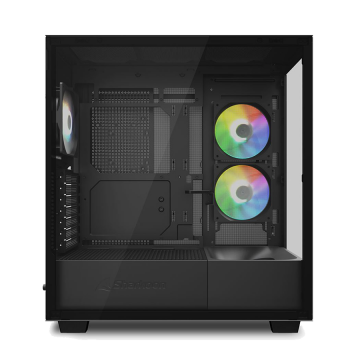 Kućište SHARKOON gaming, Rebel C60 RGB Black ATX, ventilator 4×120