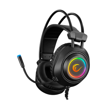 Slušalice sa mikrofonom gaming RAMPAGE RM-K19 RAGING PLUS Black USB 7.1 Version RGB Led Gaming Headset with Microphone, 32915