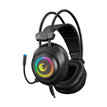 Slušalice sa mikrofonom gaming RAMPAGE RM-K19 RAGING PLUS Black USB 7.1 Version RGB Led Gaming Headset with Microphone, 32915