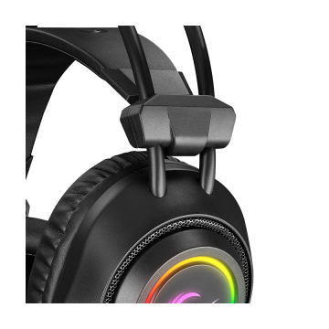 Slušalice sa mikrofonom gaming RAMPAGE RM-K19 RAGING PLUS Black USB 7.1 Version RGB Led Gaming Headset with Microphone, 32915
