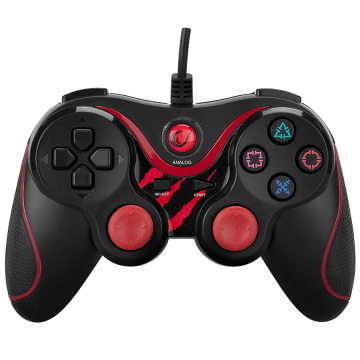Game Pad gaming RAMPAGE Nebulix PS3/PC Red USB 1.8m Joypad, 40715