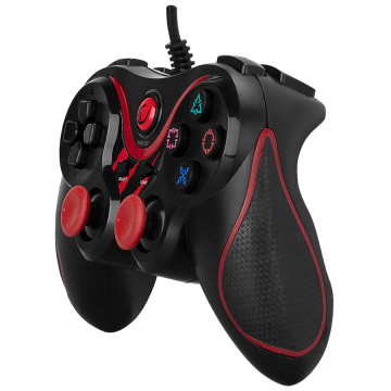 Game Pad gaming RAMPAGE Nebulix PS3/PC Red USB 1.8m Joypad, 40715
