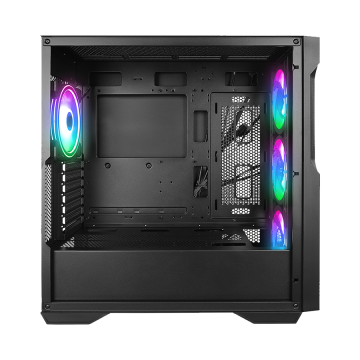 Kućište gaming RAMPAGE CRAFT CRUISER V1 Mesh Tempered Glass Black 4*14cm RGB Fan Hub Controller TYPE-C E-ATX Big-T, 40412