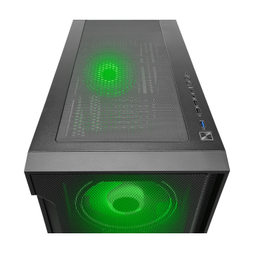 Kućište gaming RAMPAGE CRAFT CRUISER V1 Mesh Tempered Glass Black 4*14cm RGB Fan Hub Controller TYPE-C E-ATX Big-T, 40412