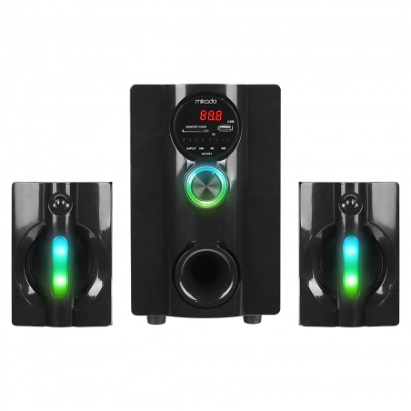 Zvučnici 2.1 gaming Mikado MD-95BT 2 1 20W Black Multimedia FM/BT/SD/USB Speaker, 39525