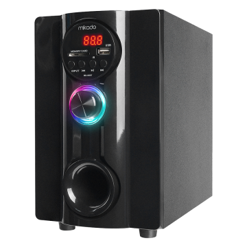 Zvučnici 2.1 gaming Mikado MD-95BT 2 1 20W Black Multimedia FM/BT/SD/USB Speaker, 39525
