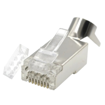 Konektor 10 komada GEMBIRD LC-PTF7-01/10, Shielded modular CAT7, pass-through type plug 15u” gold, plated